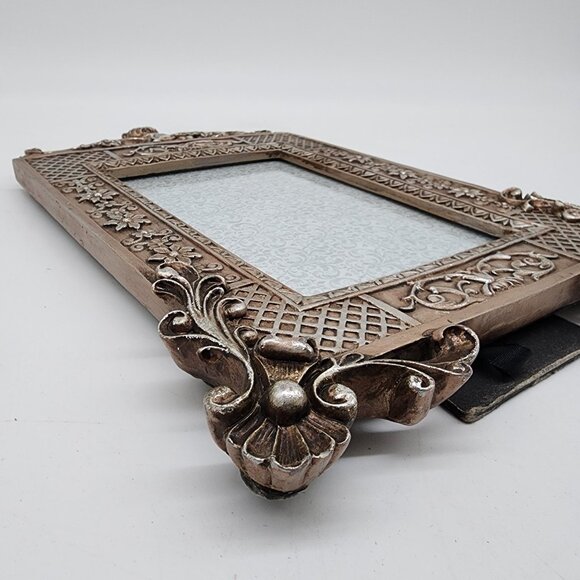 Ornate Victorian Style Resin Photo Frame Intricate Floral Scroll 4x6" - Picture 11 of 11